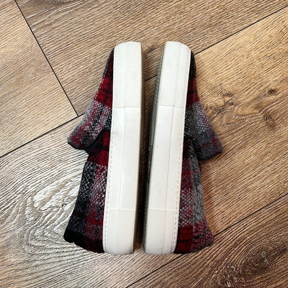 Joshua Sanders Plaid Slip On Sneakers Size 37/7 - Picture 3 of 7